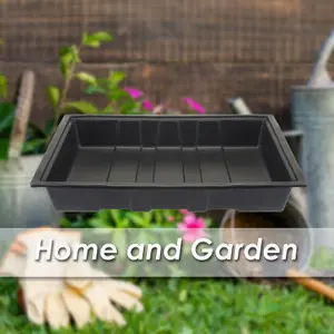 Seedling Trays Set of 6 35cm Gardening Tools Accessories Pack of 6 35cm Black