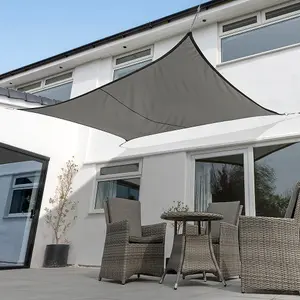 Kookaburra 5m x 4m Rectangle Waterproof Charcoal Garden Patio Sun Shade Sail Canopy 98% UV Block with Free Rope