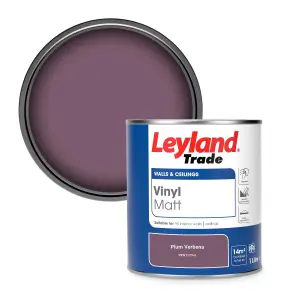 Leyland Trade Vinyl Matt Walls & Ceilings Emulsion Paint Plum Verbena (PPG1179-6) 1L