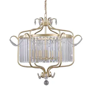 Luminosa Classic Hanging Pendant Golden Champagne 6 Light , E14