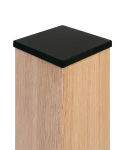 Cambridge Stair Post Cap Black Flat Full Square Thin Newel Post Cap (W)94mm (L)94mm (H)8mm