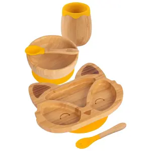 5pc Bamboo Fox Baby Weaning Set - Yellow