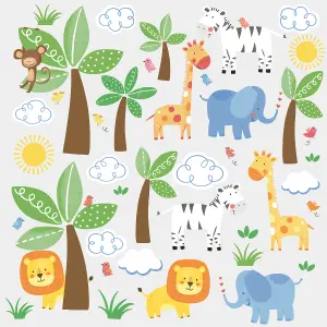 RoomMates Jungle Friends Peel & Stick Wall Decals