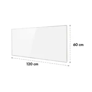 120x60cm, 720W Infrared Heating Panel, Carbon Crystal Technology, IP24, White Body