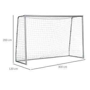 SPORTNOW 10ft x 6.5ft Football Goal, Simple Set Up Football Training Net