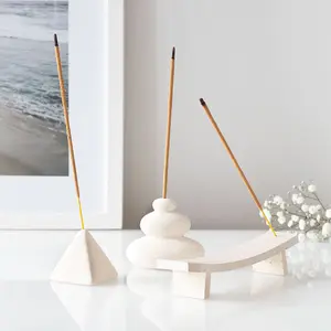 Something Different Pyramid Incense Stick Holder Cream (One Size)