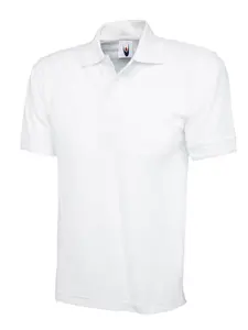 Uneek - Unisex Premium Poloshirt - 50% Polyester 50% Cotton - White - Size XS