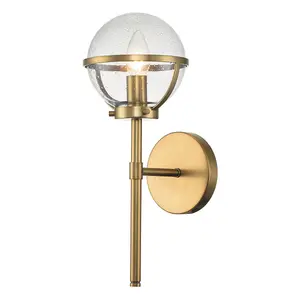 Luminosa Hinkley Hollis Bathroom Wall Lamp Heritage Brass, IP44