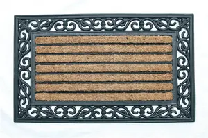 Coco&Coir Door Mat Heavy Duty Thick Coir Natural Non-Slip Backing Tuffscrape Outdoor Door Mat 45 x 75 cm THE PHEASANT