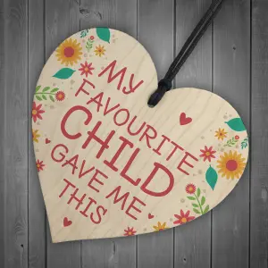 Funny Joke Gift For Mum Mothers Day Birthday Wooden Heart Daughter Son Gift