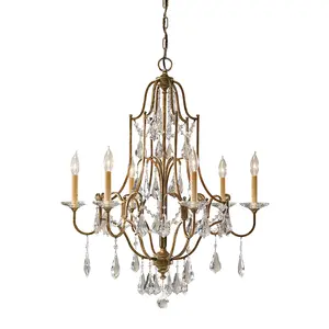 Elstead Valentina 6 Light Chandelier Bronze Finish, E14