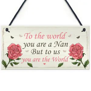 Nan Gift Hanging Plaque Cute Gifts For Nan From Grandchildren Gifts For Her Love Plaque