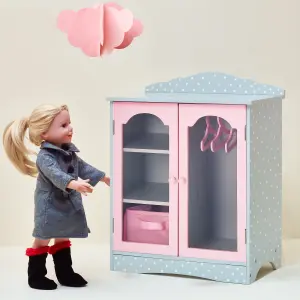 Olivia's Little World 18" Doll Wooden Double Door Shaker Wardrobe