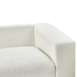 3 Seater Boucle Sofa Off-White NIVALA