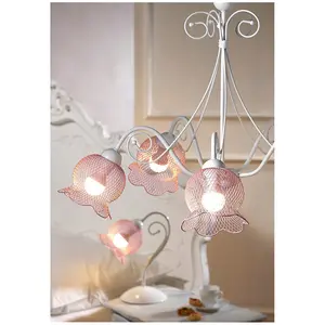 Luminosa Mia Multi Arm Pendant Ceiling Light, Pink