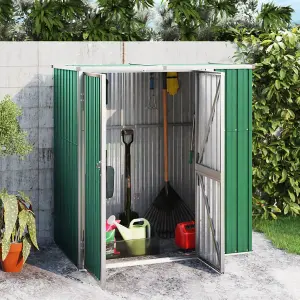 Berkfield Garden Tool Shed Green 161x89x161 cm Galvanised Steel