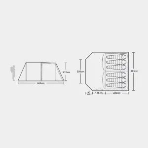 Eurohike Rydal 600 Air 6 Man Inflatable Tent