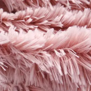 Pink Faux Fur Soft Duvet Cover Set