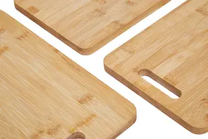 Interiors by Premier Durable Set Of Three Cutout Chopping Boards, Eco Friendly Over Counter Board, Non Porous Chopping Board