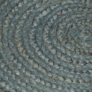 Handmade Rug Jute Round 120 cm Olive Green