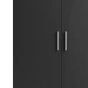 Pepe Wardrobe with 2 doors in Black