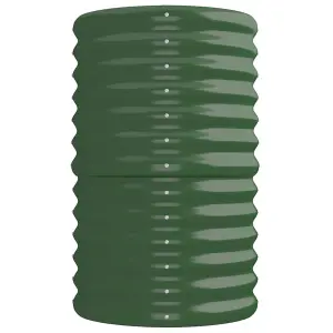 Berkfield Garden Planter Powder-coated Steel 224x40x68 cm Green