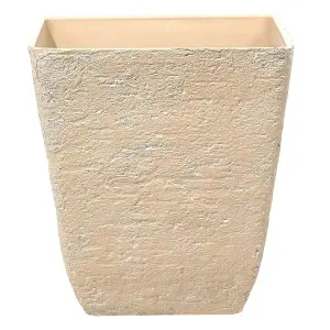 Set of 2 Plant Pots 49 x 49 x 53 cm Beige DELOS