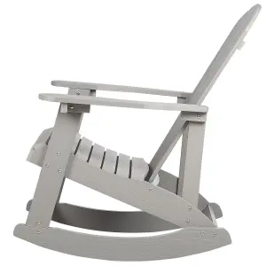 Garden Rocking Chair ADIRONDACK Light Grey