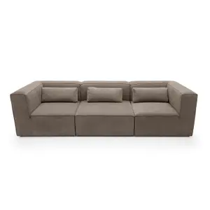 Doris Modular 4 Seater Sofa in Brown Chenille