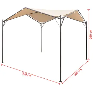 Berkfield Gazebo Pavilion Tent Canopy 3x3 m Steel Beige