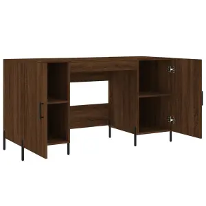 Berkfield Desk Brown Oak 140x50x75 cm Engineered Wood