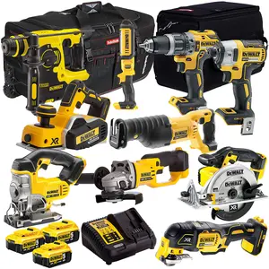 DeWalt DCK10BTSKIT1 18V 10 Piece Power Tool Kit with 3 x 5.0Ah Battery & Charger