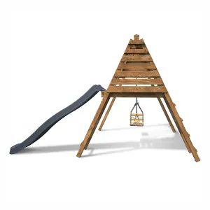 Prune Infant & Child Double Wooden Swing Set with Slide