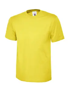 Uneek - Unisex Classic T-shirt - Reactive Dyed - Yellow - Size XS