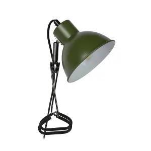 Lucide Moys Retro Clamp Lamp - 1xE27 - Green