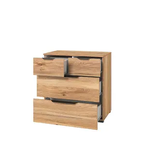 Elegant Tokyo 27 Chest of Drawers H740mm W720mm D450mm in Oak Mauvella, Four Drawers, Modern Design