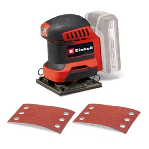 Einhell Cordless Palm Sander 18V With Sanding Sheets Power X-Change TE-OS 18/113 Li-Solo BODY ONLY