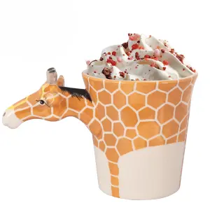 Giraffe Mugs Set Coffee & Tea Cup Pack of 4 by Laeto House & Home - INCLUDING FREE DELIVERY