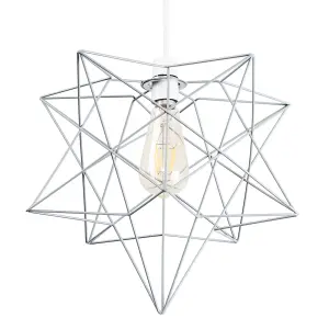 ValueLights Sadira Grey Ceiling Pendant Shade and B22 Pear LED 4W Warm White 2700K Bulb