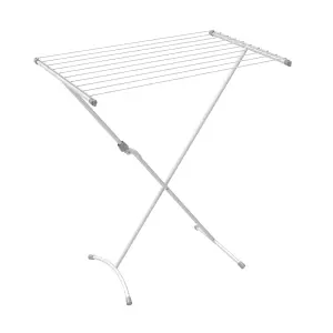 BetterDri White Silver effect 1 tier Foldable Laundry Airer, 8m