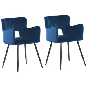 Kirssy Upholstered Dining Chair Navy Blue