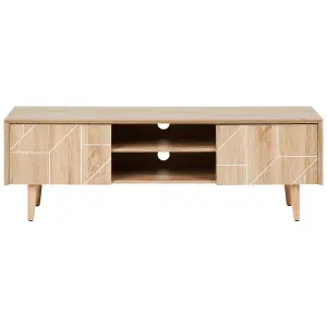 Beliani Modern TV Stand Light Wood FRANKLIN