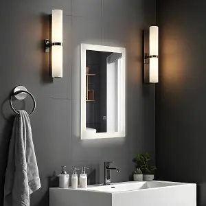 390x500mm LED Illunimated Bathroom Mirror Cool White with Touch Pad