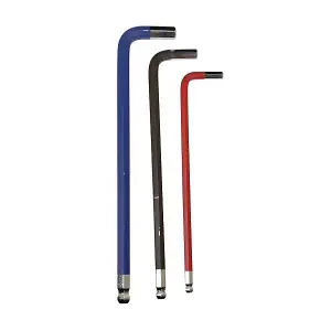 US PRO Tools 9PC Multicoloured Extra Long Metric Ball End Hex Key Set 1.5 - 10mm 1634