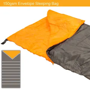 Milestone Camping Single Envelope Insulated Sleeping Bag