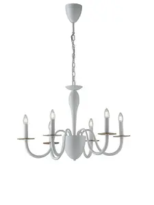 Luminosa ARMSTRONG 6 Light Chandeliers White 78x53cm