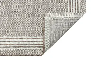 Bordered Beige Modern Easy To Clean Dining Room Rug-200cm x 290 cm