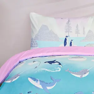 Smart Living Luxury Soft & Reversible Winter Wonderland Arctic Animals Duvet with Pillowcase