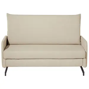 Beliani Retro Sofa Bed BELFAST Beige