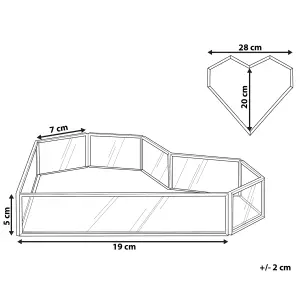 Beliani Glam Tray PONTIVY Mirrored Silver